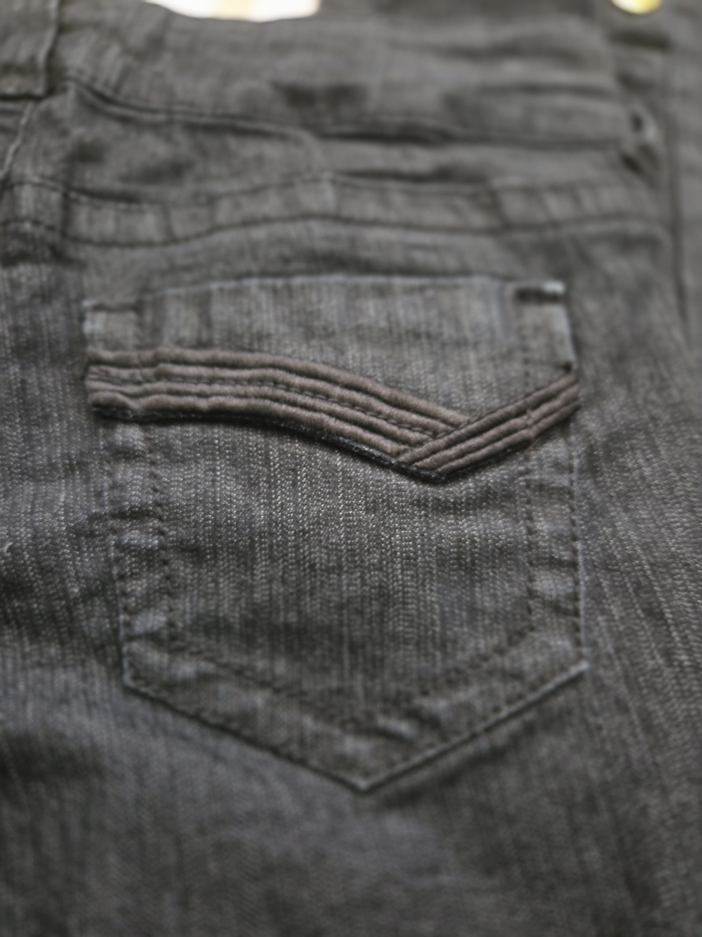 Dark BLUE Button-Hem Women’s Jeans - Picture 5 of 8